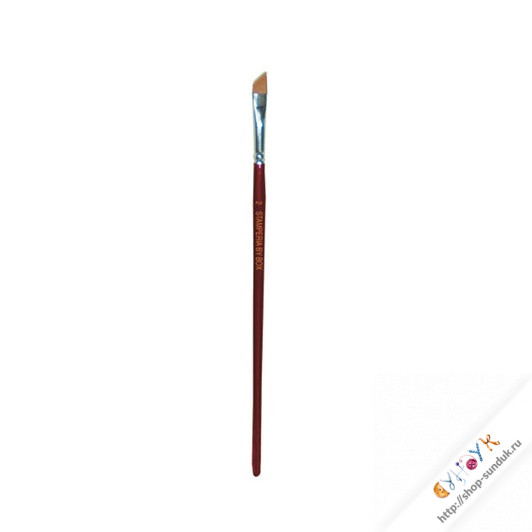 Кисть синтетика со скошенным краем №8 [KR34]